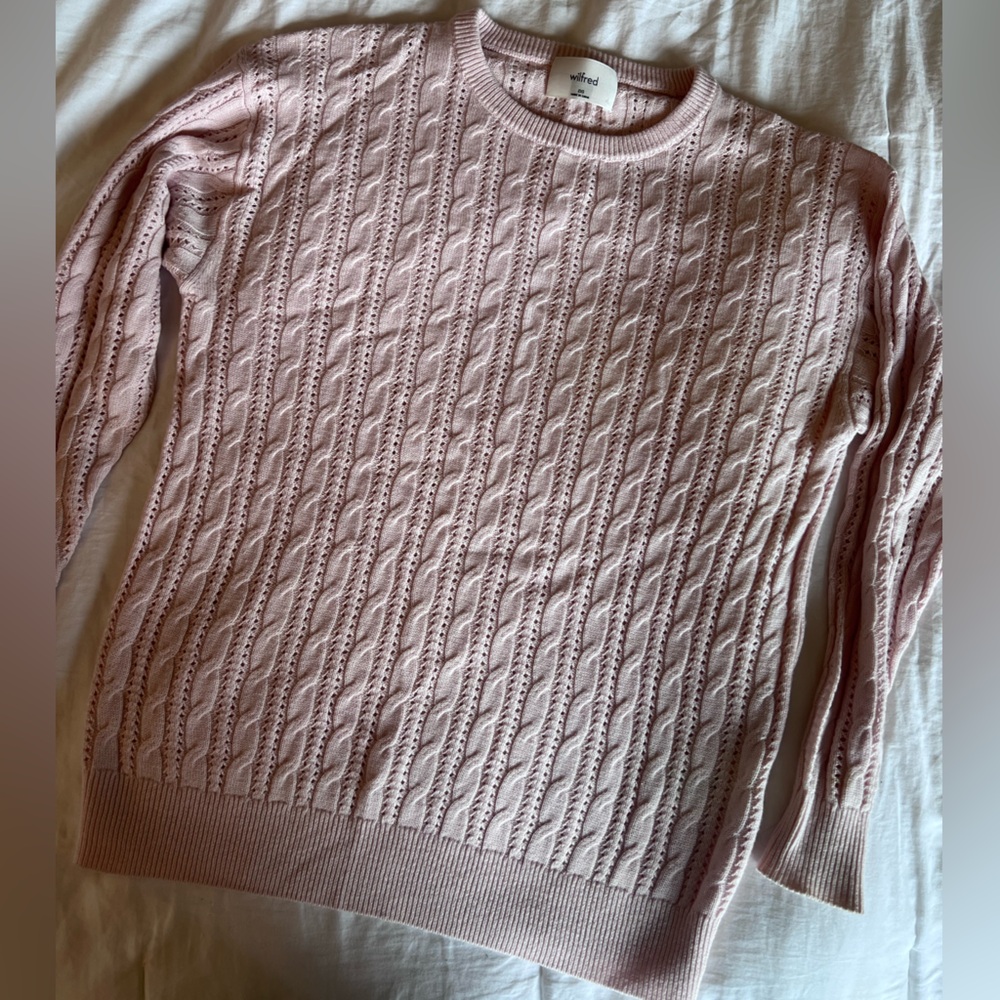 Wilfred Blush Cable Knit Sweater